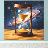 „Der goldene Fluss der Zeit“ Canvas Afdruk (Insitu (Houten vloer))