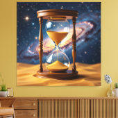 „Der goldene Fluss der Zeit“ Canvas Afdruk (Insitu (Woonkamer))