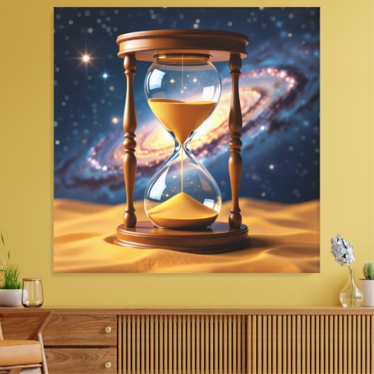 „Der goldene Fluss der Zeit“ Canvas Afdruk (Insitu (Woonkamer))