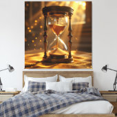„Der goldene Fluss der Zeit“ Canvas Afdruk (Insitu (Slaapkamer))