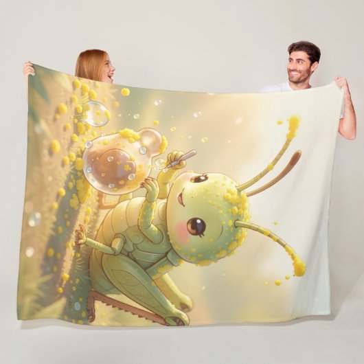 Der Grashüpfer und das Nektarkunstwerk Fleece Deken (In situ)