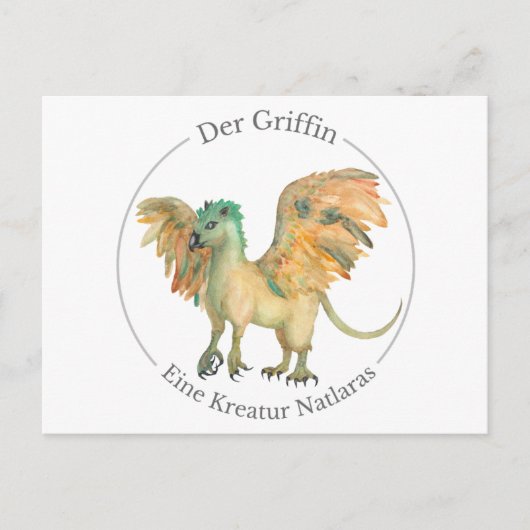Der Griffin - Eine Kreatur Natlaras Briefkaart (Voorkant)