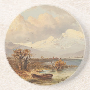 Der Haider See – Emil Barbarini Zandsteen Onderzetter