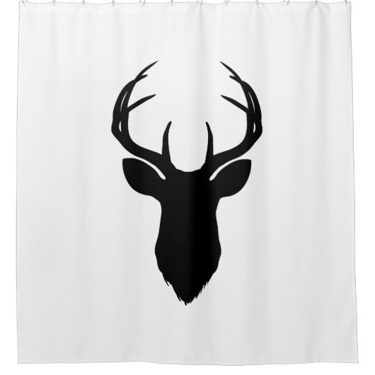 Der Head Antlers Rustisch Land Modern Douchegordijn (Voorkant)