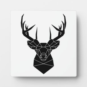 Der Head Geometric Ai File Deer Silhouette Stag P Fotoplaat