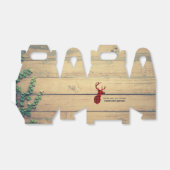 Der Head met Antlers op Faux Wood Bedankdoosjes (Uitgevouwen)
