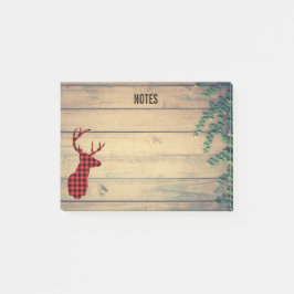 Der Head met Antlers op Faux Wood Post-it® Notes