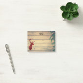 Der Head met Antlers op Faux Wood Post-it® Notes (Kantoor)