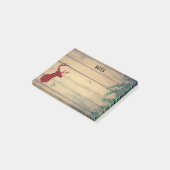 Der Head met Antlers op Faux Wood Post-it® Notes (Schuin)