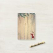 Der Head met Antlers op Faux Wood Post-it® Notes (Op bureau)