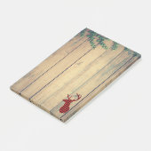 Der Head met Antlers op Faux Wood Post-it® Notes (Schuin)