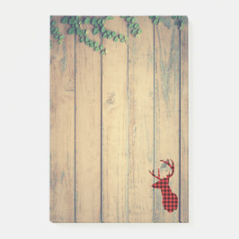 Der Head met Antlers op Faux Wood Post-it® Notes