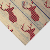 Der Head met Antlers op Faux Wood Tissuepapier (Detail)