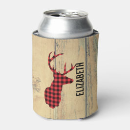 Der Head met Antlers - Rustic Red Pset Blikjeskoeler
