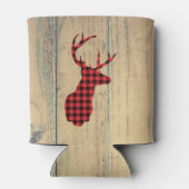 Der Head met Antlers - Rustic Red Pset Blikjeskoeler (Achterkant)