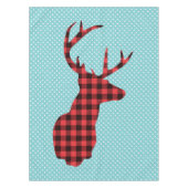 Der Head met Antlers - Rustic Red Pset Tafelkleed (Voorkant)