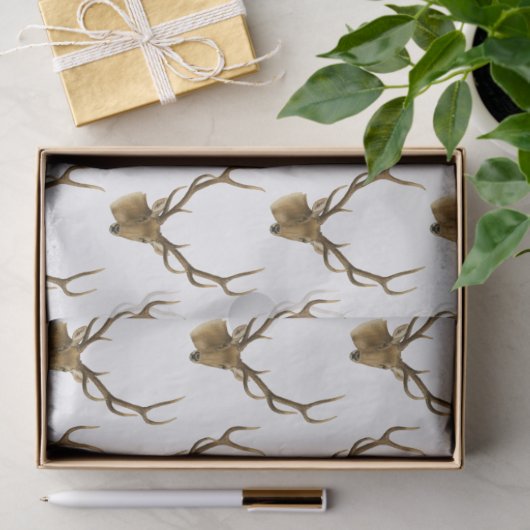 Der Head met Grote Antlers #1 Tissuepapier (Geschenk)
