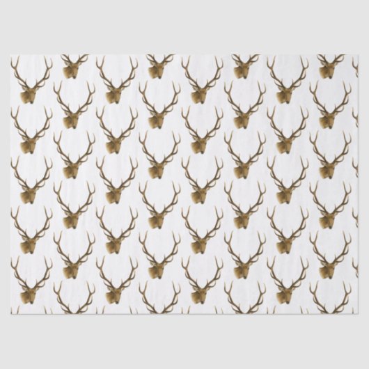 Der Head met Grote Antlers #1 Tissuepapier (Voorkant)