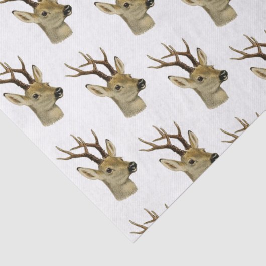 Der Head met kleine Antlers #1 Tissuepapier (Detail)