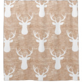 Der Head op Bark Pattern Douchegordijn (Voorkant)