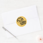 Der Head Skull-grootte doet er toe Ronde Sticker (Envelop)