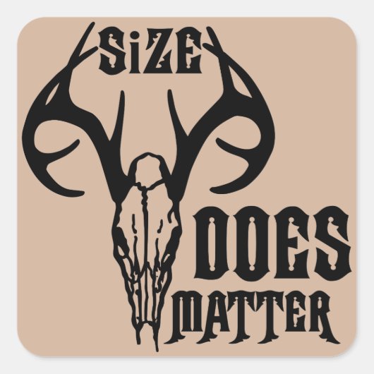 Der Head Skull-grootte doet er toe Vierkante Sticker (Voorkant)