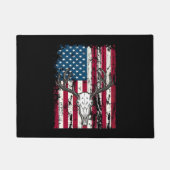 Der Head Skull Hunting Amerikaanse vlag Deurmat (Voorkant)