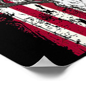 Der Head Skull Hunting Amerikaanse vlag Poster (Hoek)