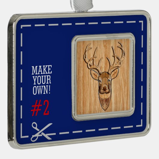 Der Head Wood Graanstijl Verzilverd Omlijst Ornament (Rechts)