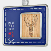 Der Head Wood Graanstijl Verzilverd Omlijst Ornament (Links)