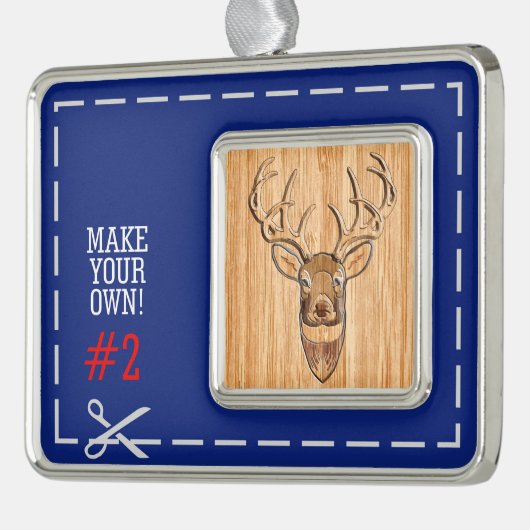 Der Head Wood Graanstijl Verzilverd Omlijst Ornament (Links)