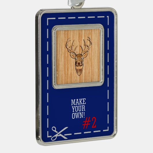 Der Head Wood Graanstijl Verzilverd Omlijst Ornament (Rechts)