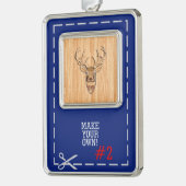 Der Head Wood Graanstijl Verzilverd Omlijst Ornament (Links)