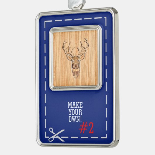 Der Head Wood Graanstijl Verzilverd Omlijst Ornament (Links)