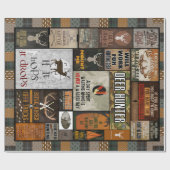 Der Hunter Blanket kerstcadeau voor jager Cadeaupapier (Vlak)