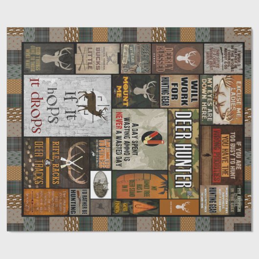 Der Hunter Blanket kerstcadeau voor jager Cadeaupapier (Vlak)