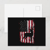 Der Hunting American Flag Classic Uitnodiging Briefkaart (Voorkant / Achterkant)