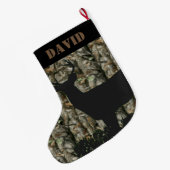 Der Hunting Camo Kerstmis stoppen Grote Kerstsok (Achterkant (Hangend))