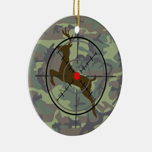 Der Hunting Camouflage kerstversiering Keramisch Ornament (Rechts)