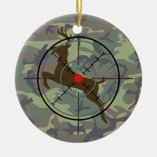 Der Hunting Camouflage kerstversiering Keramisch Ornament (Voorkant)