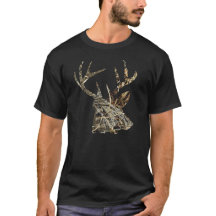 Der Hunting - Deer Head Camoflauge Tshirt
