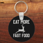 Der Hunting Eat Snellere Fun Gift for Hun Sleutelhanger (Voorkant)