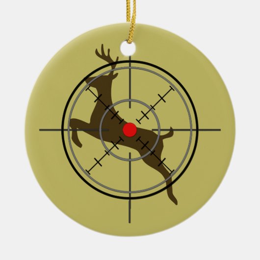 Der Hunting kerstversiering Keramisch Ornament (Voorkant)