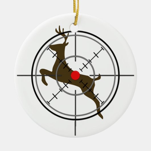 Der Hunting kerstversiering Keramisch Ornament (Voorkant)