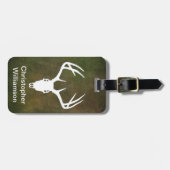 Der Hunting Skull met geweien Bagagelabel (Voorkant horizontaal)
