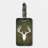 Der Hunting Skull met geweien Bagagelabel (Achterkant verticaal)