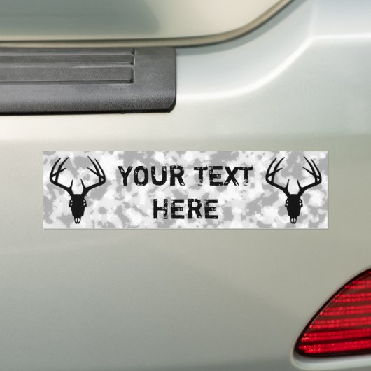 Der Hunting Skull w/ Antlers Bumpersticker (Op auto)
