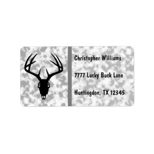 Der Hunting Skull w/ Antlers Etiket