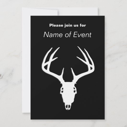 Der Hunting Skull w/ Antlers Kaart (Voorkant)