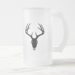 Der Hunting Skull w/ Antlers Matglas Bierpul